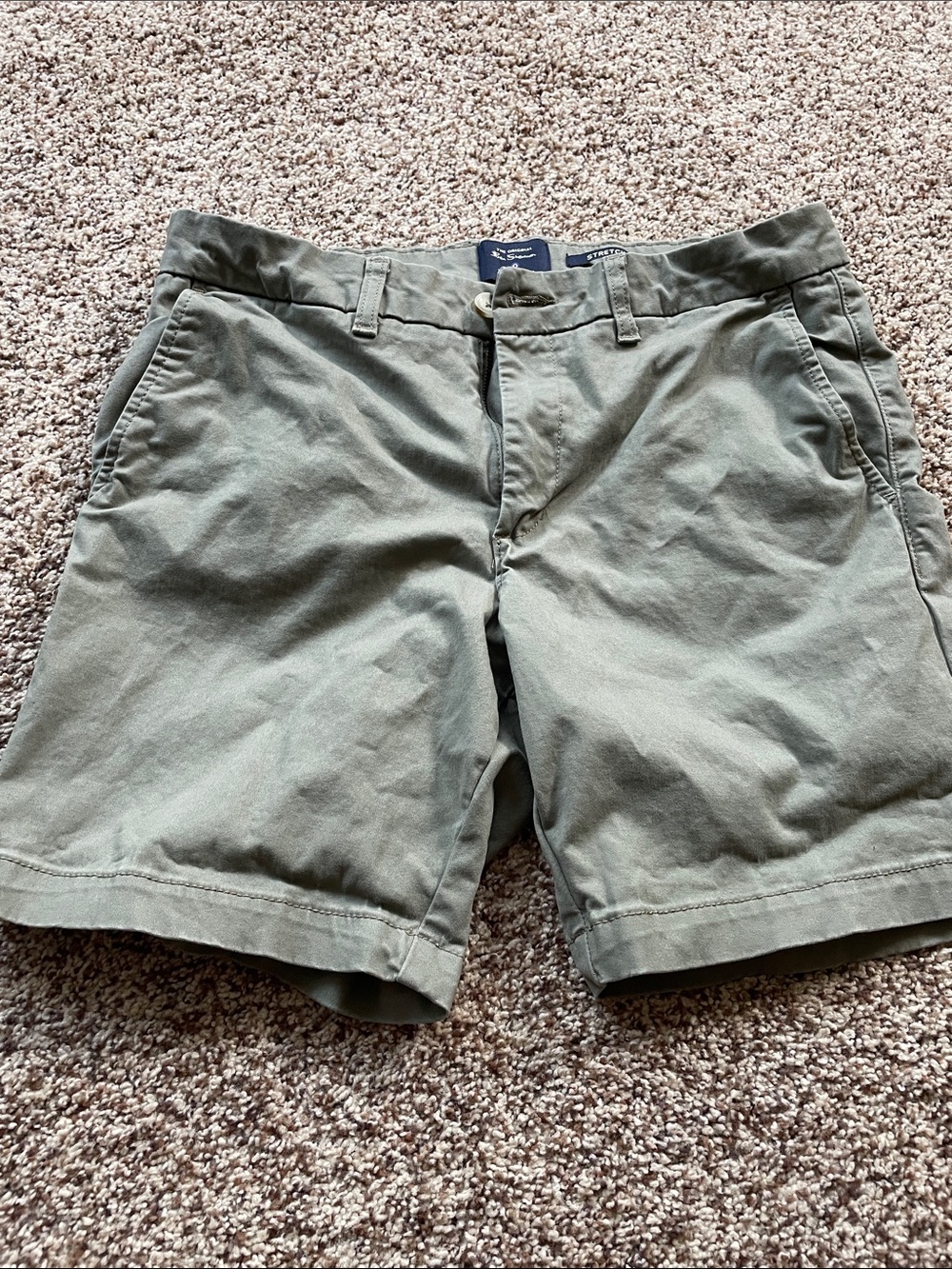 The Original Ben Sherman Regular Fit Stretch Chino Shorts – 33W – Sage Green